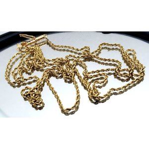 14k real yellow Gold 1.2 mm Rope Chain 23 "Inches